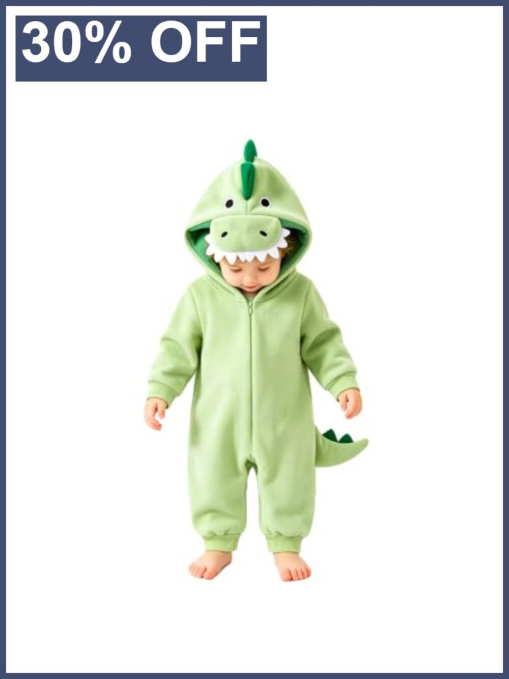 Toddler Dinosaur Costume with Hooded Jumpsuit